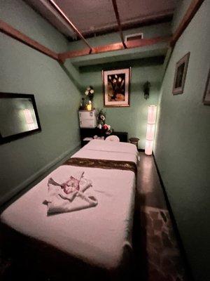 A  massage room.