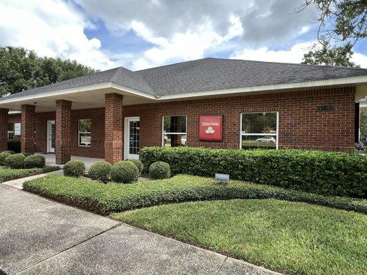 The Randy Taylor State Farm building on Monument, near the Publix shopping complex area.