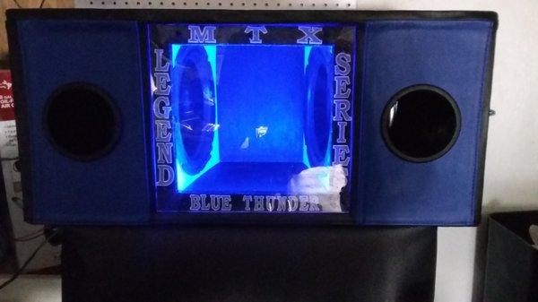 Custom MTX Blue Thunder Legend Series Subwoofer Box/Enclosure with Top Quality Vinyl Wrap and Unique extra details!