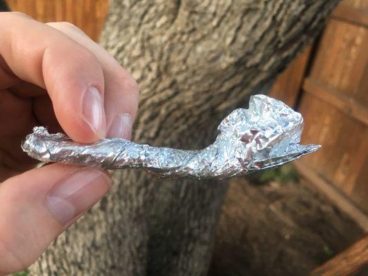 This dope pipe was fount in the tree in my backyard.