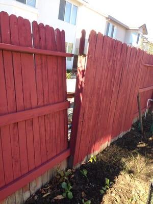 We have done fence repair work