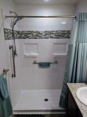 We do bathroom remodels! Specializing in Barrier Free Showers!