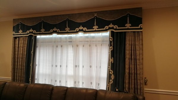 Picture from one of our completed custom curtain projects