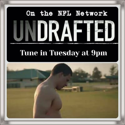 Jonathon Sharpe, season 1 of Undrafted on the NFL Network.