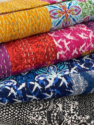 Kantha Cloth. 100% cotton fabric held together with big stitches.