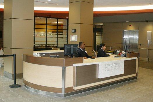 Helpful and friendly Client Navigators stationed in Carter's lobby welcome visitors and answer questions.