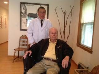 Dr. Tsang with centenarian Tom Wilmeth, President of SCOT Industries