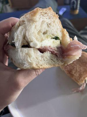 Beautiful prosciutto sandwich