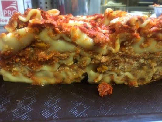 Homemade lasagna. Yummy!!!! Huge portion!