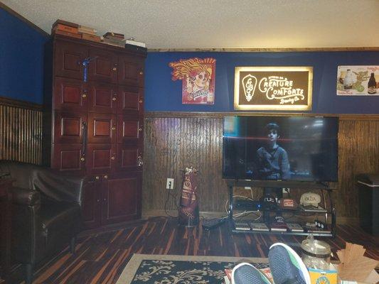 Tobacco Palace's cigar lounge.