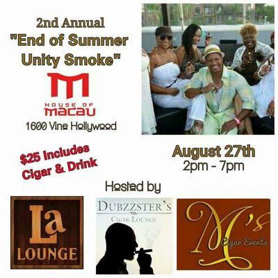 This Saturday,  August 27th. 2-7pm. Get your tickets.  Www.cigarladyannette.com 
No on-site ticket sales