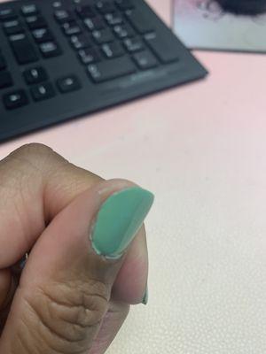 Another chipped nail I had to find Because it was scratching me.