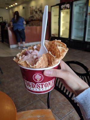 Strawberry Blonde in a waffle bowl