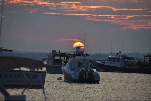 Sakonnet Point at sunset.