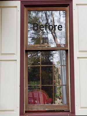 Window we stained.