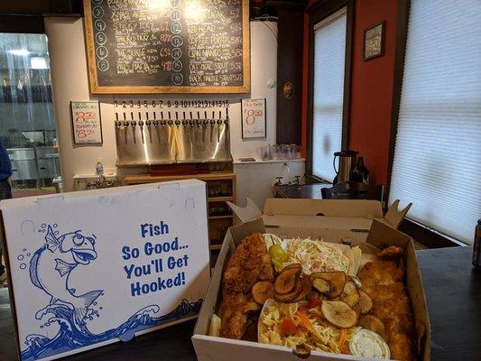 Beer battered haddock all year long on Fridays and Saturdays!