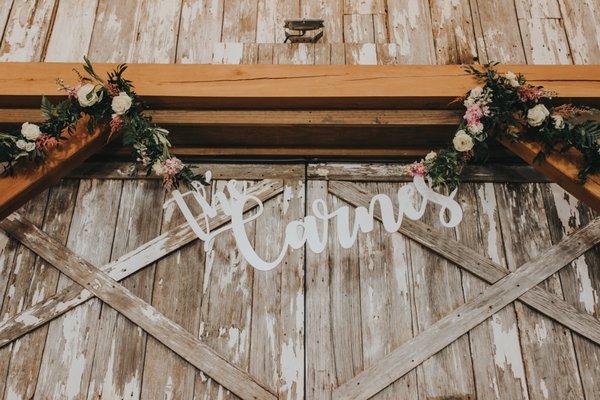 hanging floral garland