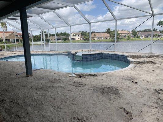 Remodeling pool deck at Pembroke Pines