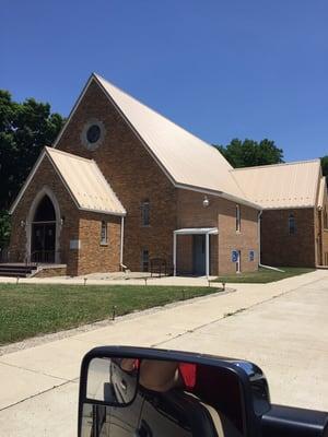 New steel roof