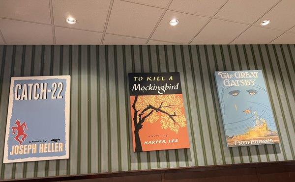 Three classic book titles on the Barnes and Noble Cafe