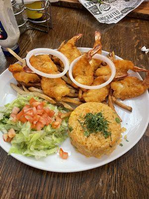 Fried shrimp plate