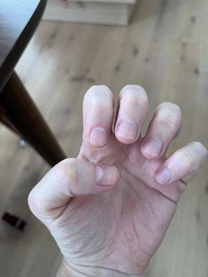 Photo of a really not great manicure!