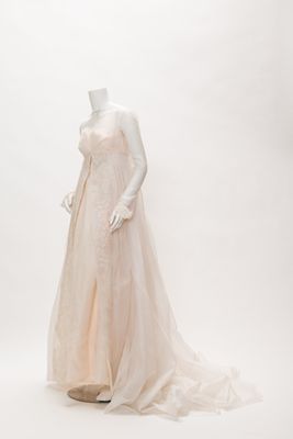 Silk chiffon wedding dress circa 1960