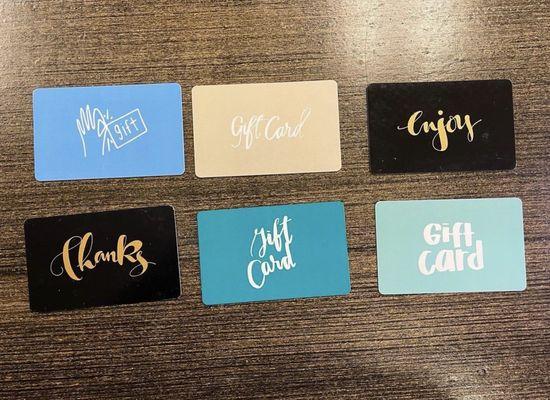 Gift cards  available !