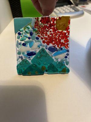 My 3"x3" glass art