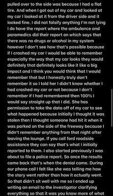 This was the letter I wrote to Terracina (Teri) Bucci. She continuously tried to force her own story down my throat and admit to it