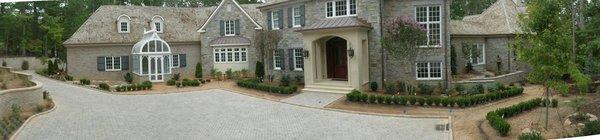 4x4 pavers set the tone for this country estate.