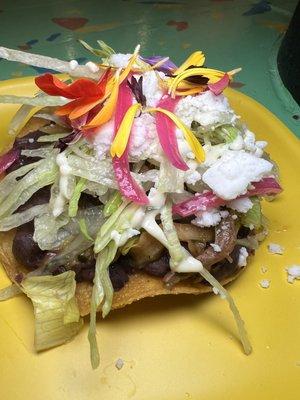 Mushroom Tinga Tostada ($7)