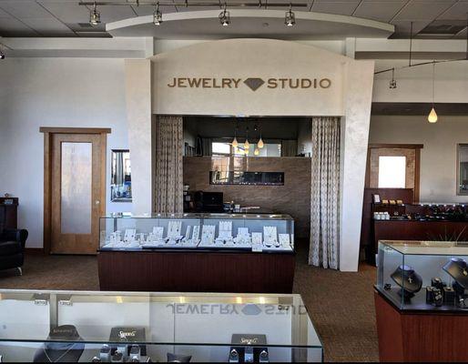 The showroom of Jewelry Studio in Bozeman, Montana.