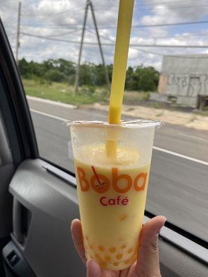 Mango smoothie with mango boba