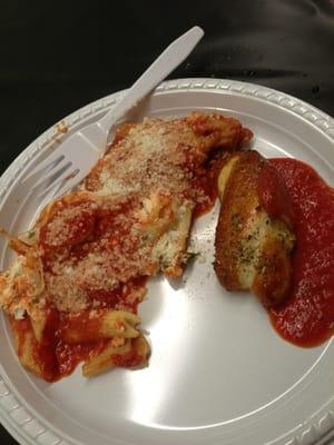 Chicken Parm. Baked ziti. Garlic knots.