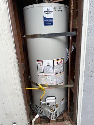 50 Gallon Gas Water Heater with all code upgrades!