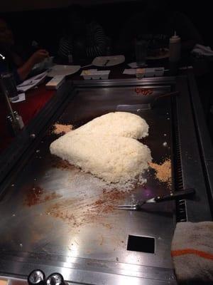 Heart shaped rice.