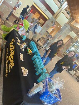 Dr. Michelle and dental assistant Nidia representing Toothzone at Longmont Recreation Center :)