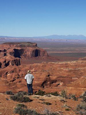 Ray Begay, surveying his home, monument valley.