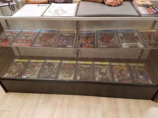 And now we have the CGC comics on display. Those are some high ratings AND there are many with signatures!