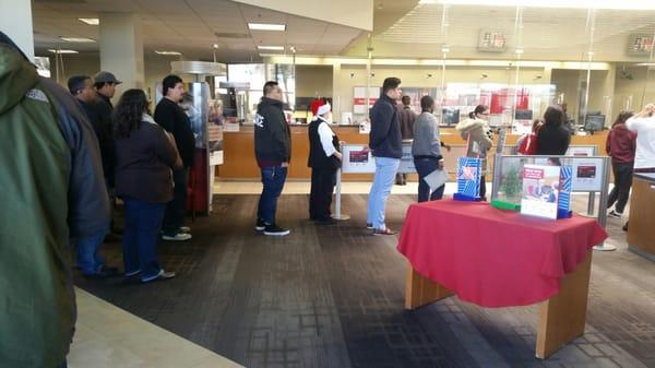 Bank of America has plenty of money but never enough tellers.....smh....only two tellers working today.....