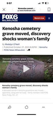 Do not pay to bury your family members here they dig them out of there graves n toss the body like they s###