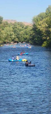 Crowded river