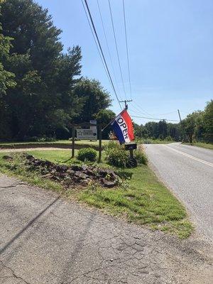 Look for the sign and flag at the end of the driveway, feel free to stop by and pay us a visit!