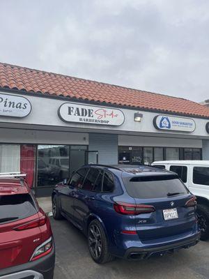 Fade Studio Barber Shop Sign & Entrance