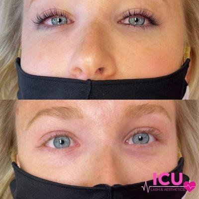 Lash lift and tint