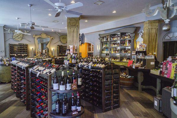 extensive selection of wine, spirits and beer