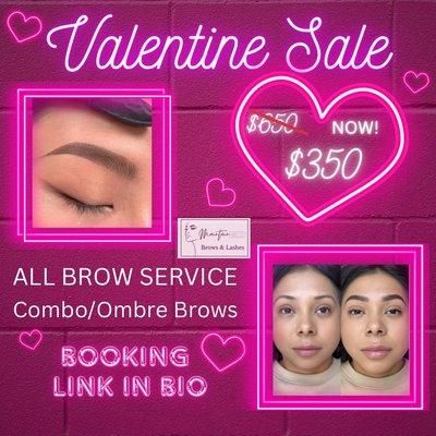 50% OFF ALL BROW SERVICE