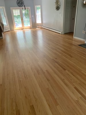 Entire house sanded and 3 coats of polyurethane