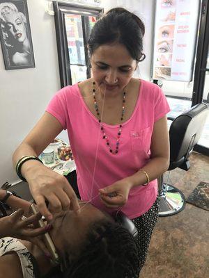 Anju, one of the beauticians